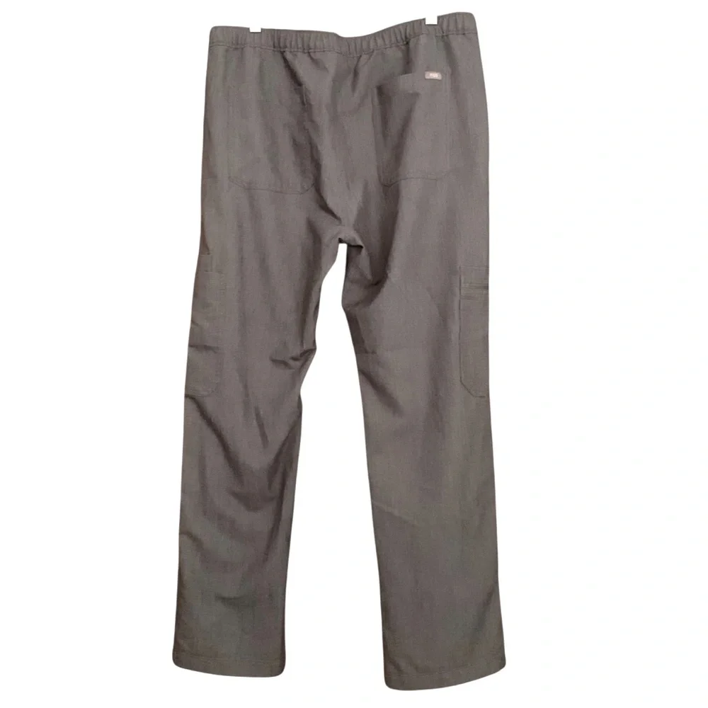 Figs Gray Technical Scrub Pants with Drawstring Waist Gray Sz L